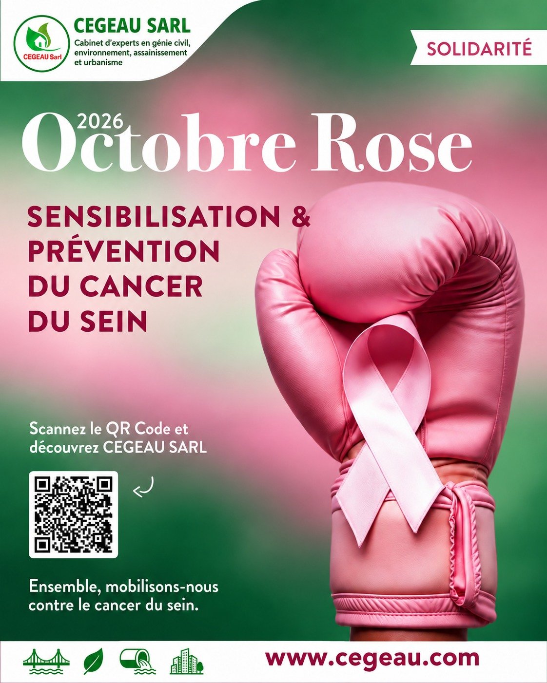 🎀OCTOBRE ROSE | CEGEAU SARL : construire l’avenir, c’est aussi protéger la vie