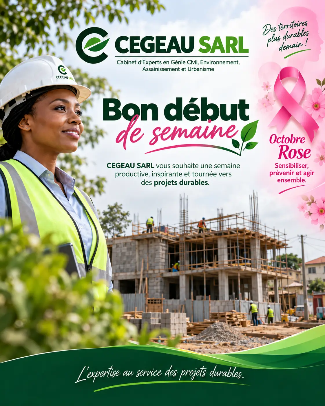 CEGEAU SARL vous souhaite une semaine productive, inspirante et tournée vers des projets durables.