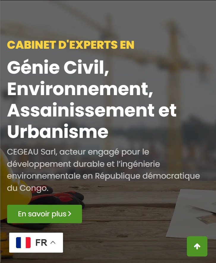 Création d’un site web professionnel par CEGEAU SARL